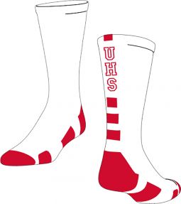 Custom Sock - White/Red